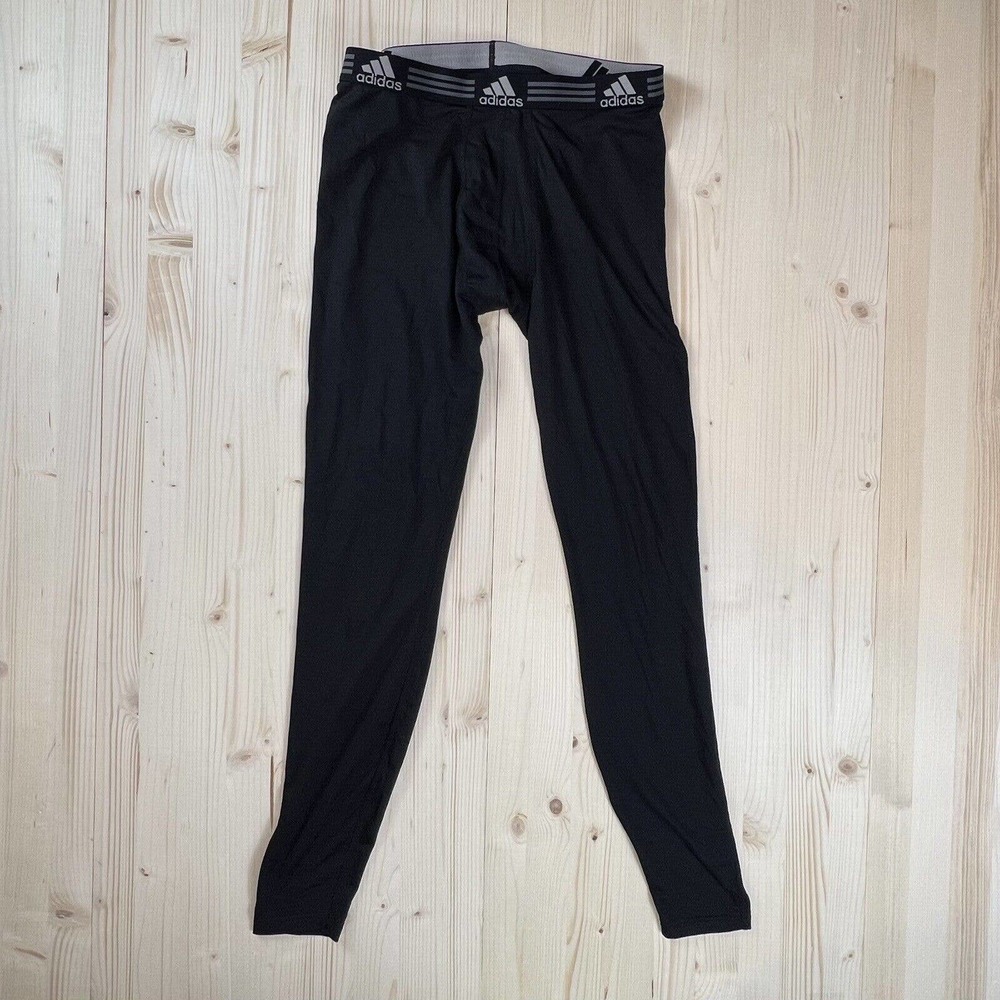 adidas Mens Black Full Length climalite Leggings Medium